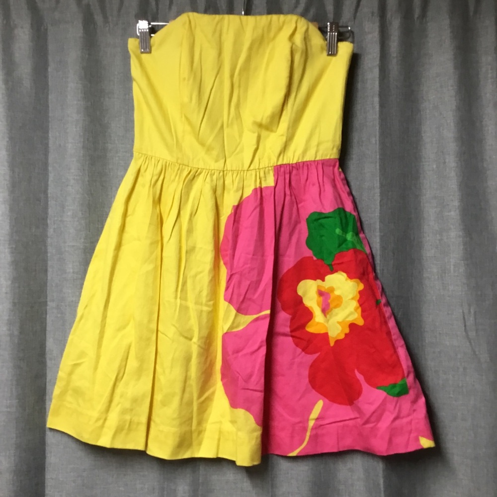 Lilly Pulitzer Strapless Floral Dress